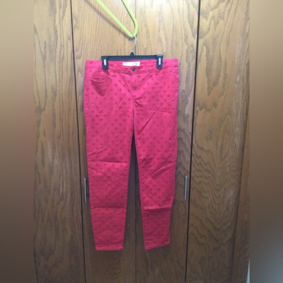 Joe Fresh Red Mid- Rise Skinny Jeans Women’s 12 - Picture 1 of 7